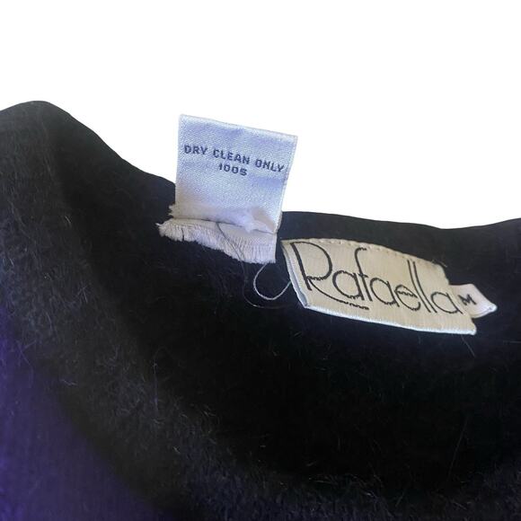 Rafaella Vintage 80s Angora Rabit & Lamb Wool Sweater M Abstract Colorful Artsy - Picture 5 of 9